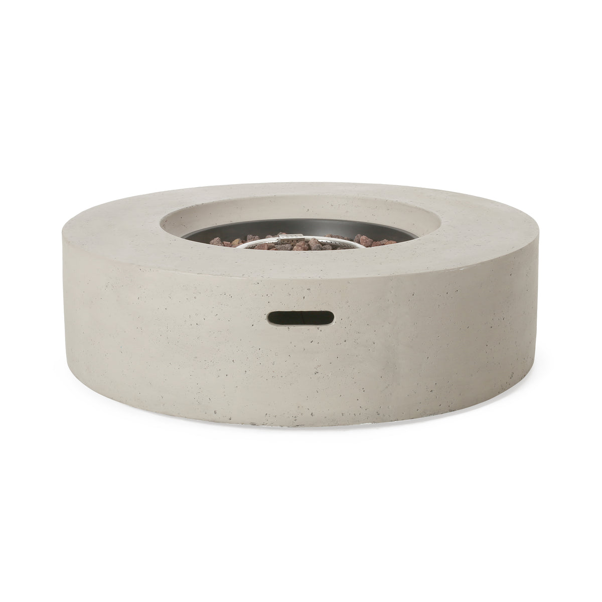 Outdoor 50,000 BTU Round MgO Concrete Propane Fire Pit