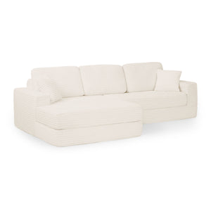 Modern Minimalist L Shape Modular Sectional Sofa, Couch