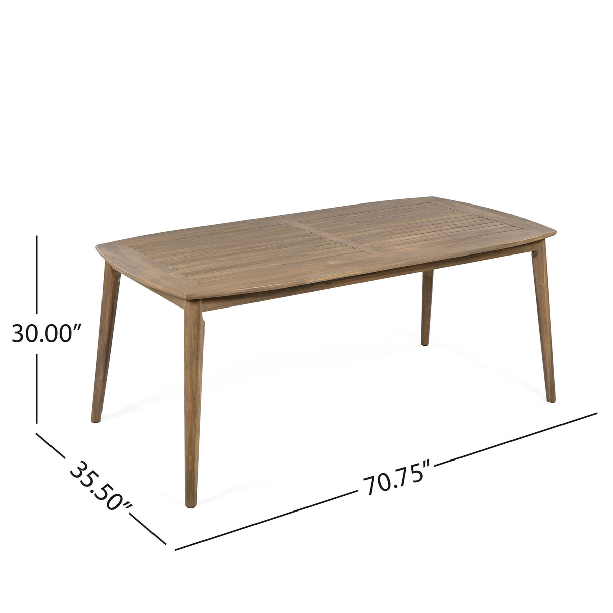 Acacia Wood Dining Table 8 Person Outdoor Table, Farmhouse Furniture For Patio, Garden, Backyard - Light Brown - Best Buy Furniture