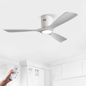 52 Inch Mounting Type Solid Wood Ceiling Fan With Light Kit