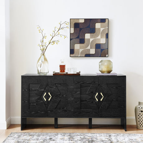 60" Mid Century Modern Sideboard Buffet Cabinet with Storage