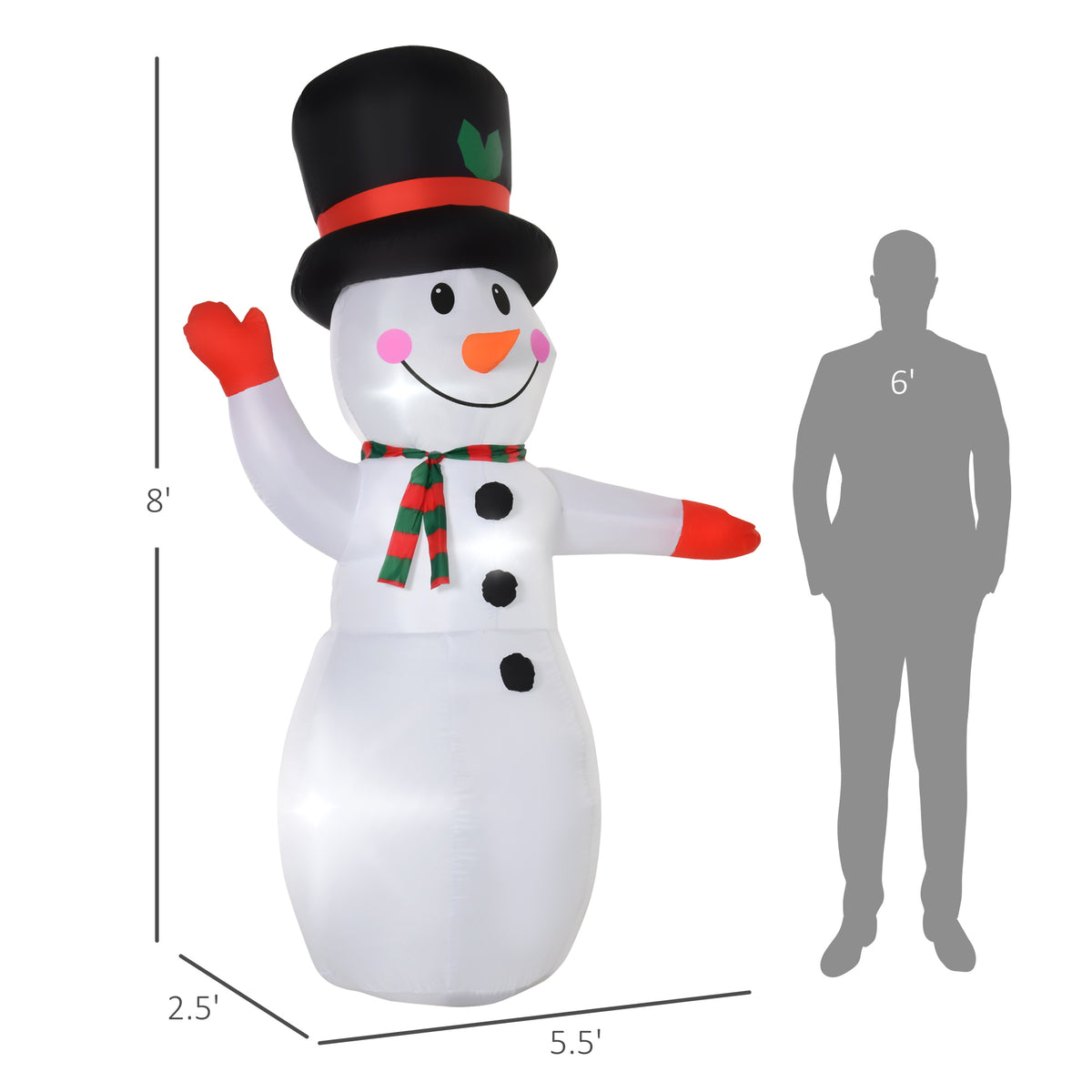 Christmas Inflatables Outdoor Decorations Snowman