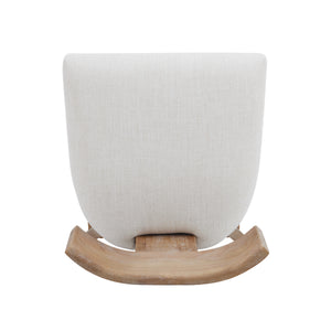 27" Upholstered Counter Stools Set of 2 with Solid Rubber Wood Frame