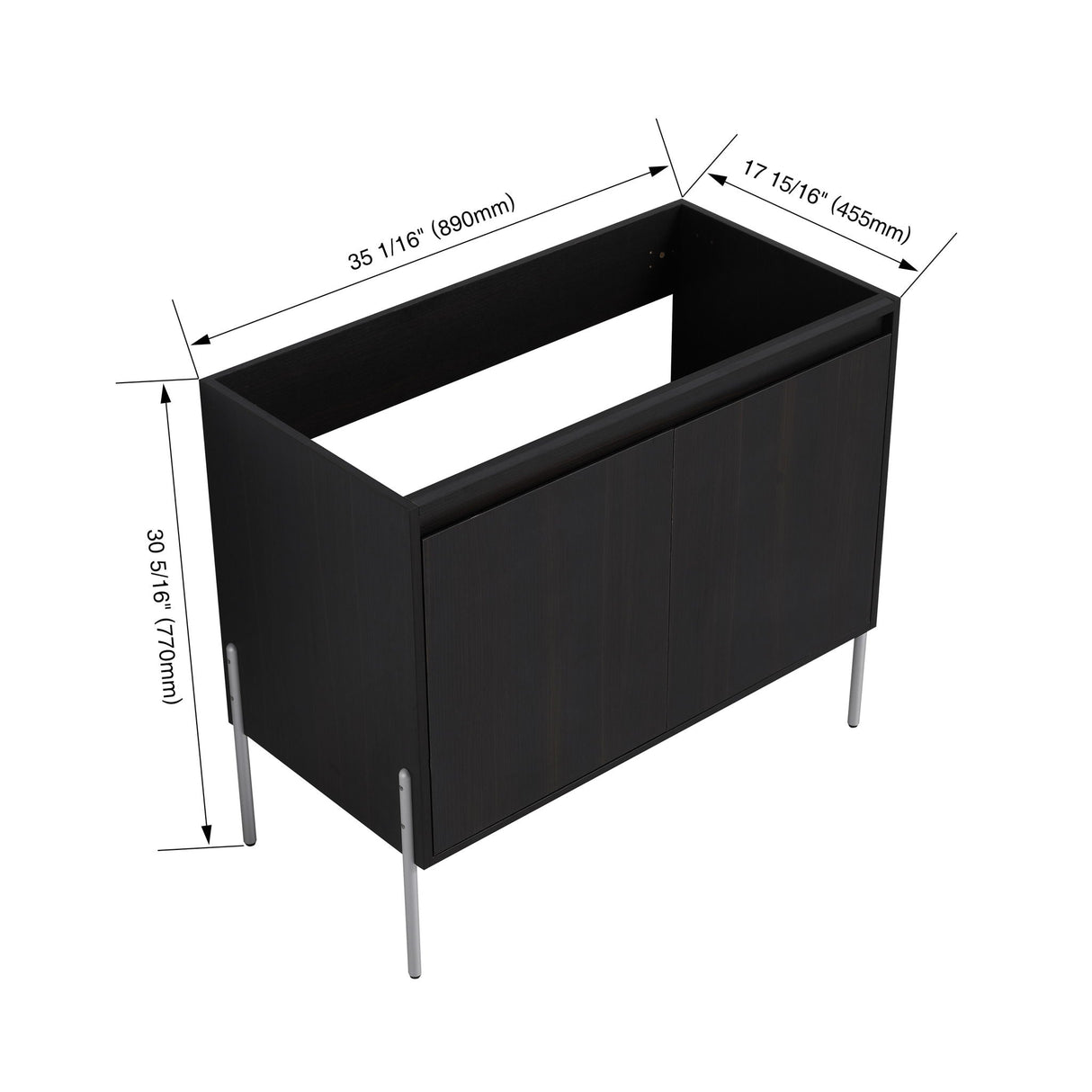 Freestanding Bathroom Vanity & Soft Close Cabinet Doors