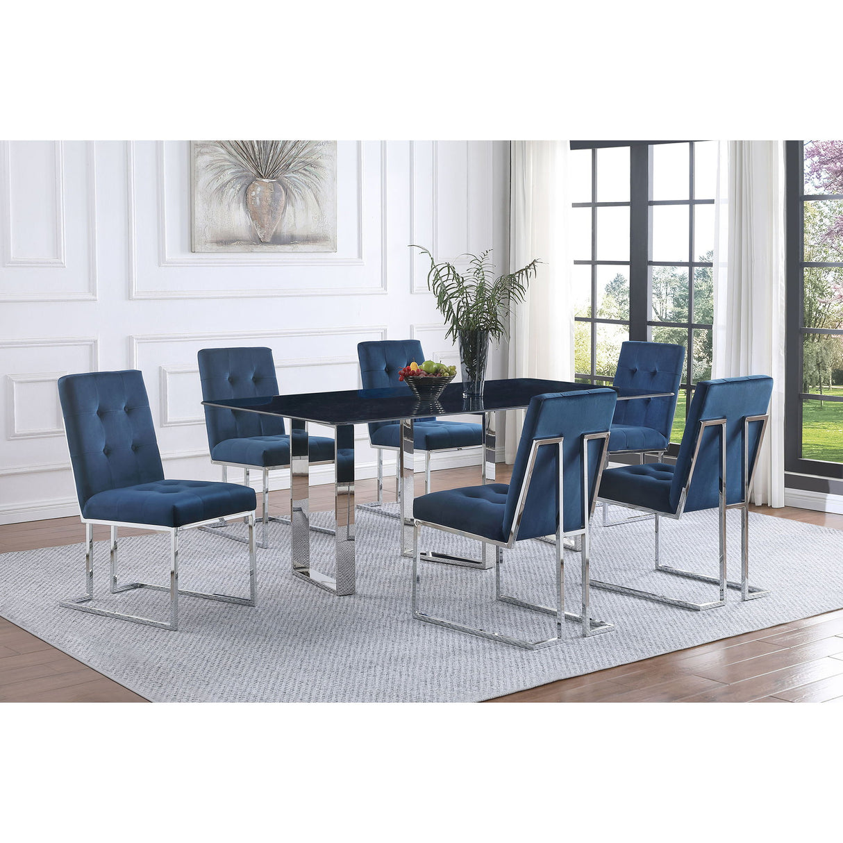 Forster - Rectangular Sintered Stone Dining Table - Gray