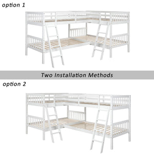 L Shaped Bunk Bed With Ladder