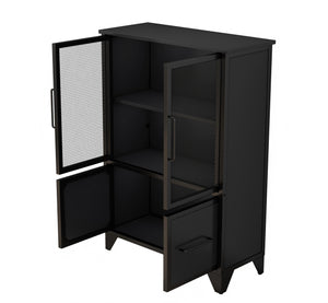 Storage Cabinet With 4 Iron Doors