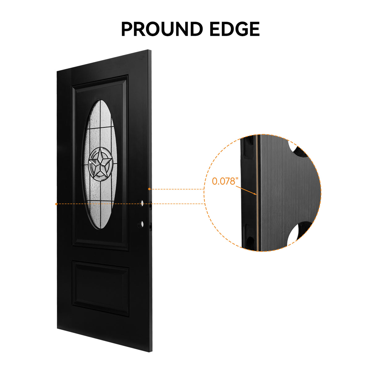 36"x80" Fiberglass Front Door