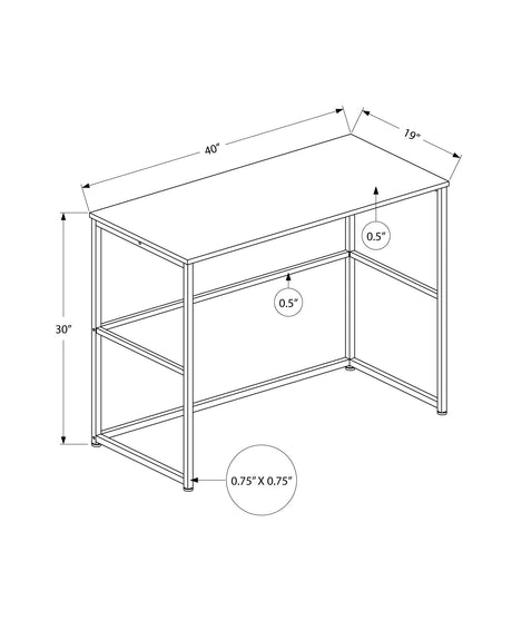 Computer Desk, Home Office, Laptop, Left & Right Set-Up, Storage Drawers, Work, Contemporary, Modern - Black - Best Buy Furniture