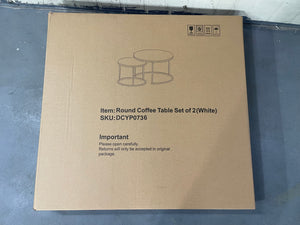 27.6in Nesting Coffee Table Set of 2
