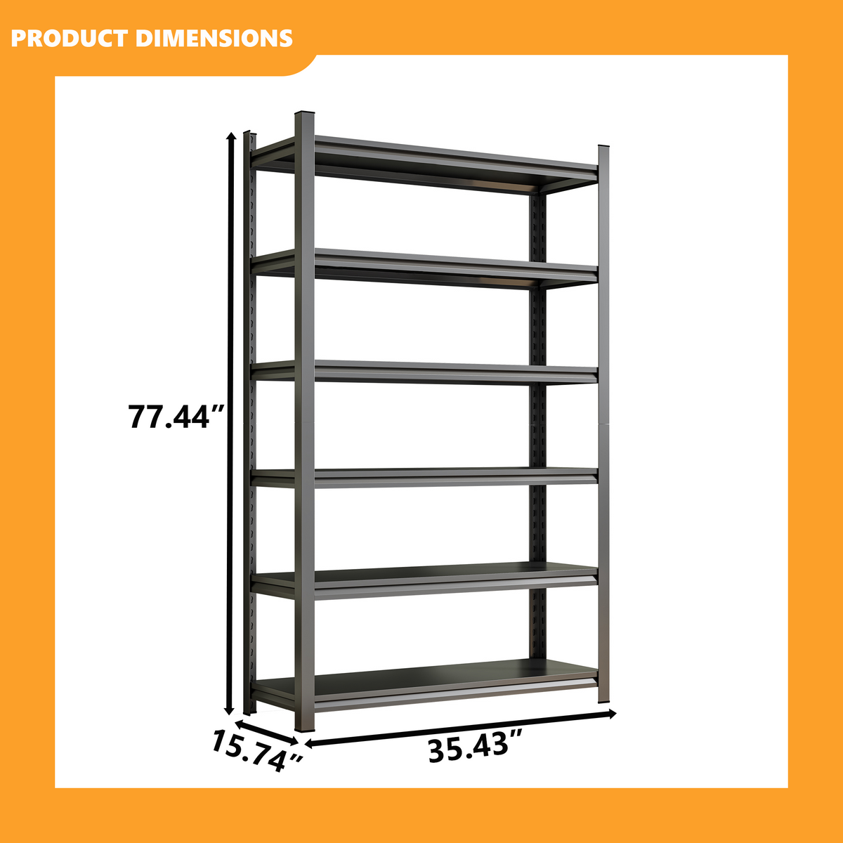 6-Tier Garage Storage Shelving Unit