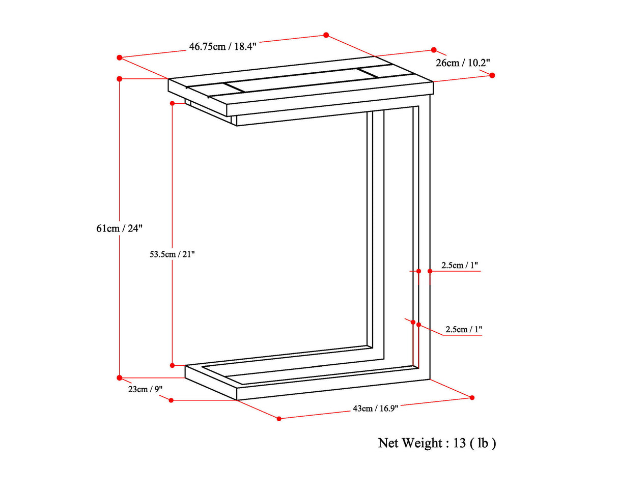 Skyler - Handcrafted C Side Table