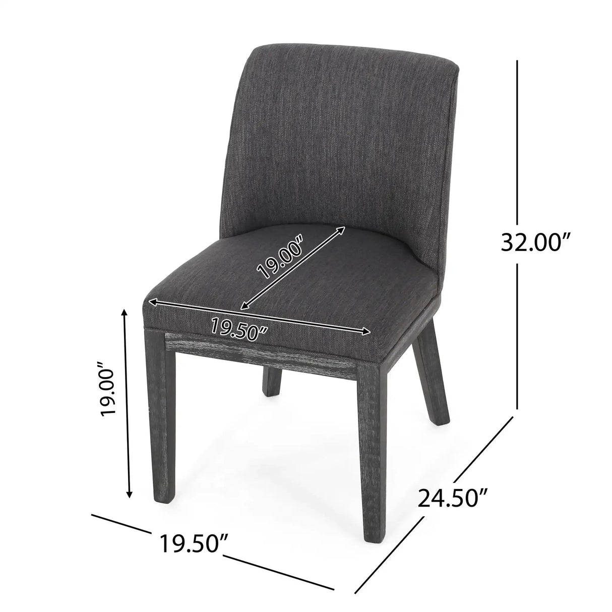 Modern Dining Chair With Durable Fabric Upholstery And Sturdy Wooden Frame (Set of 2) - Best Buy Furniture