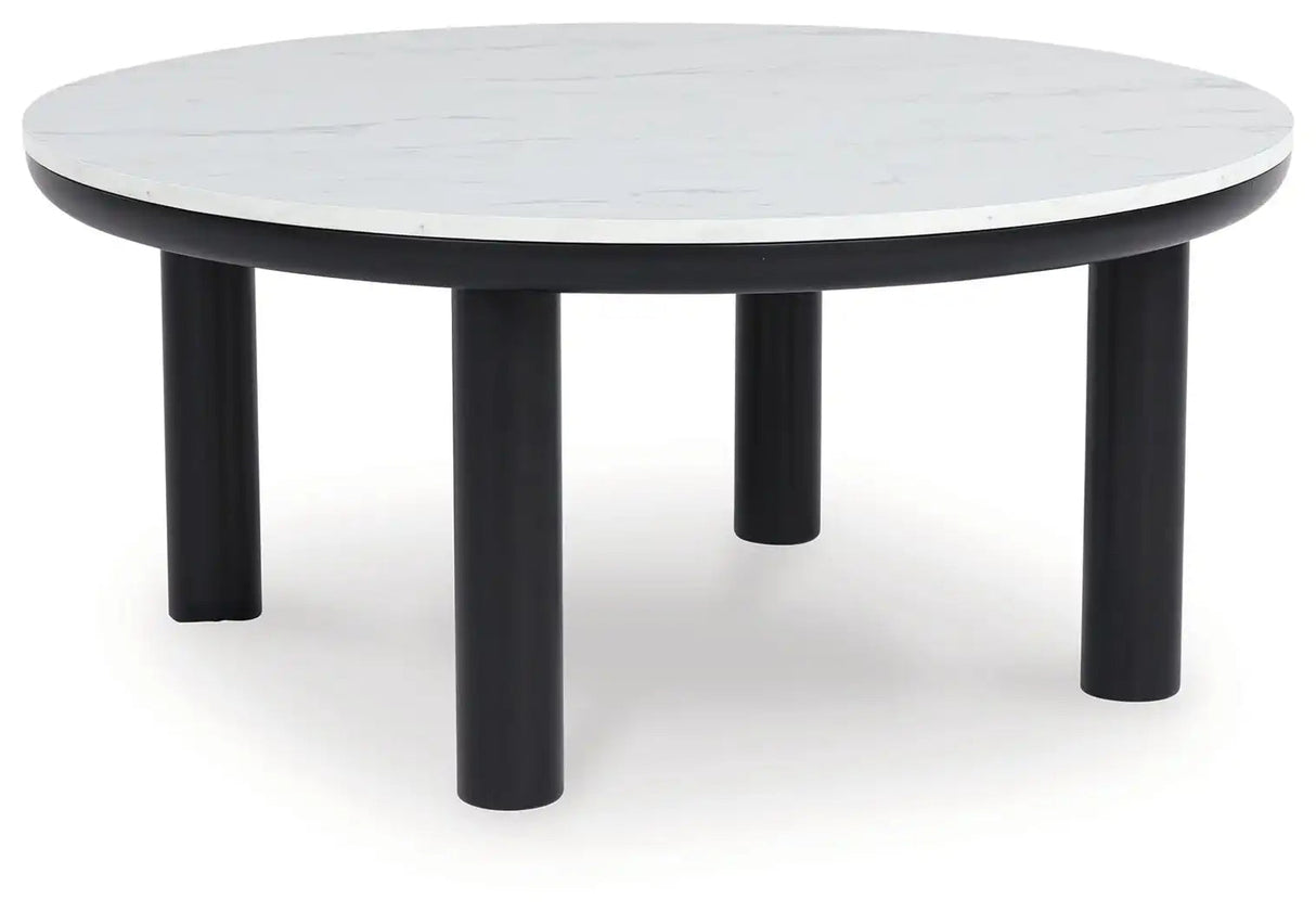 Xandrum - Occasional Table Set (Set of 3) - Black / White - Best Buy Furniture
