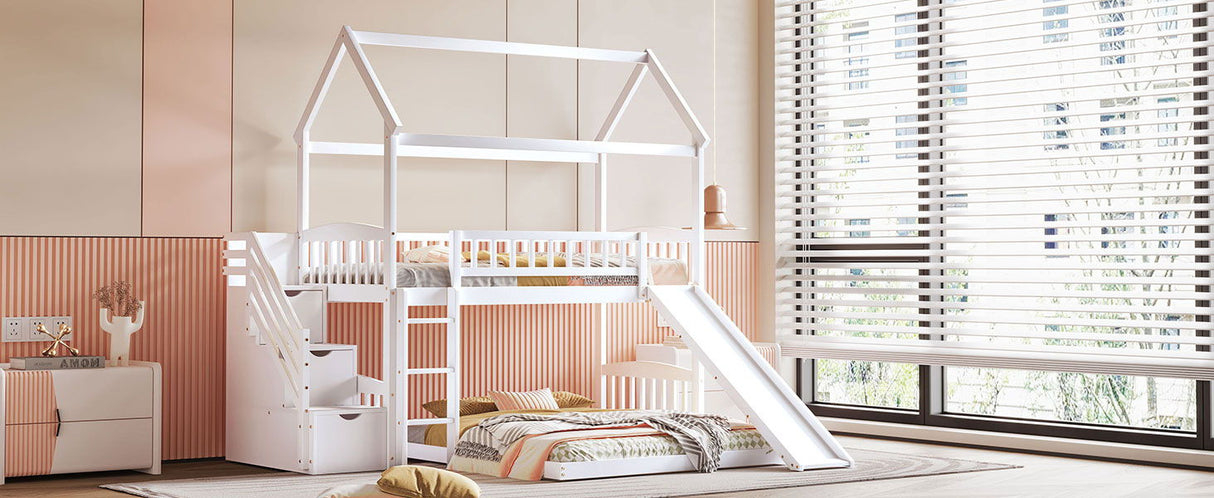 House Bunk Bed With Slide