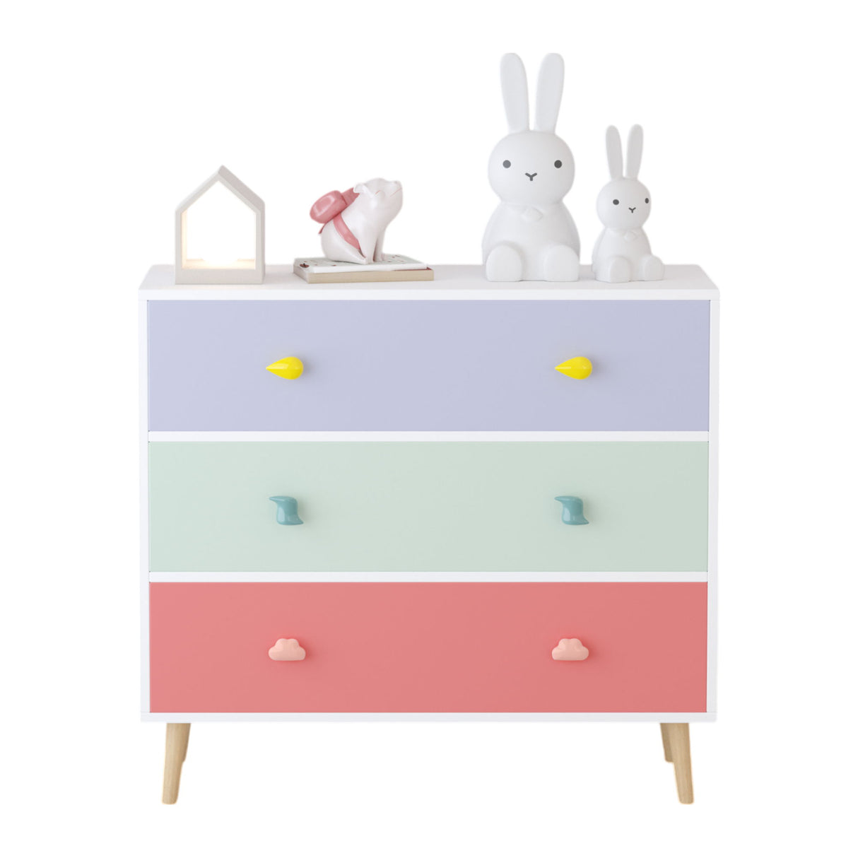 3 Drawer Dresser, Storage Cabinet With Anti Tip Safety