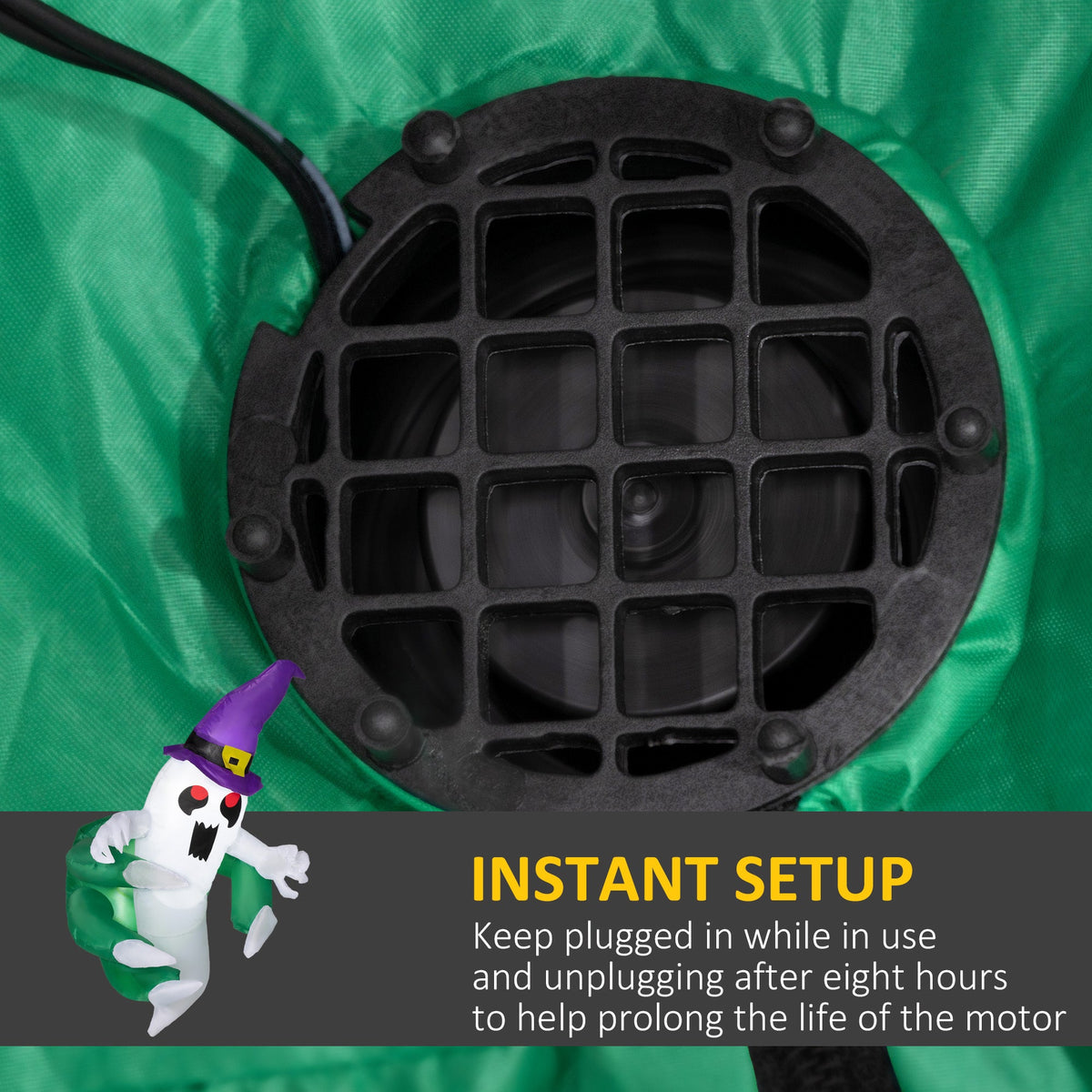 4ft Animated Inflatable Ghost with LED Illumination - view 5