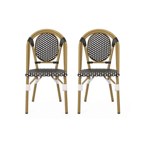 Outdoor Rattan And Aluminum French Bistro Chair Set - Best Buy Furniture