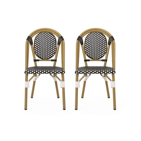 Outdoor Rattan And Aluminum French Bistro Chair Set - Best Buy Furniture