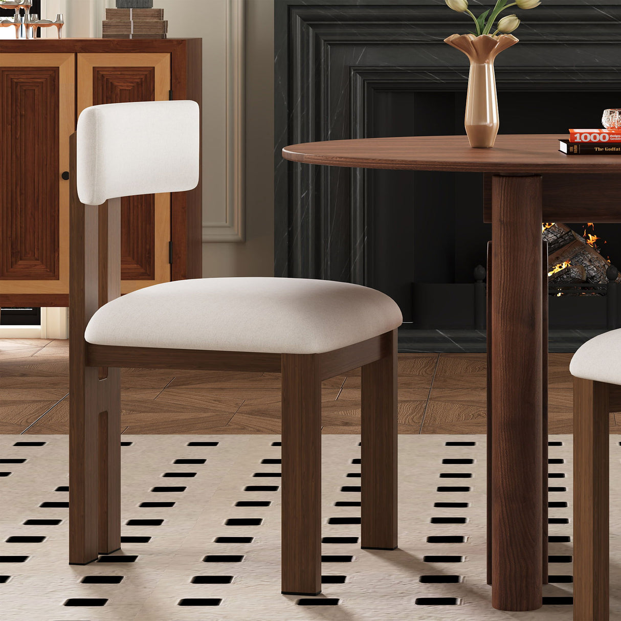 7 Piece Dining Set With Upholstered Armless Chairs And Table - Best Buy Furniture