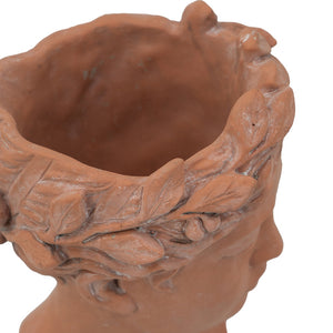 Visage Head Bust Planter with Classical Design - Cement