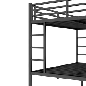 Metal Queen Over Queen Bunk Bed for Teens and Adults