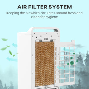 HOMCOM 26" Evaporative Air Cooler with Ice Packs