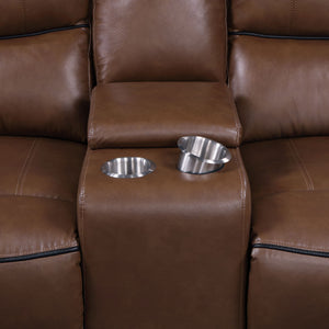 Denson - Power Reclining Loveseat With Console And USB Port