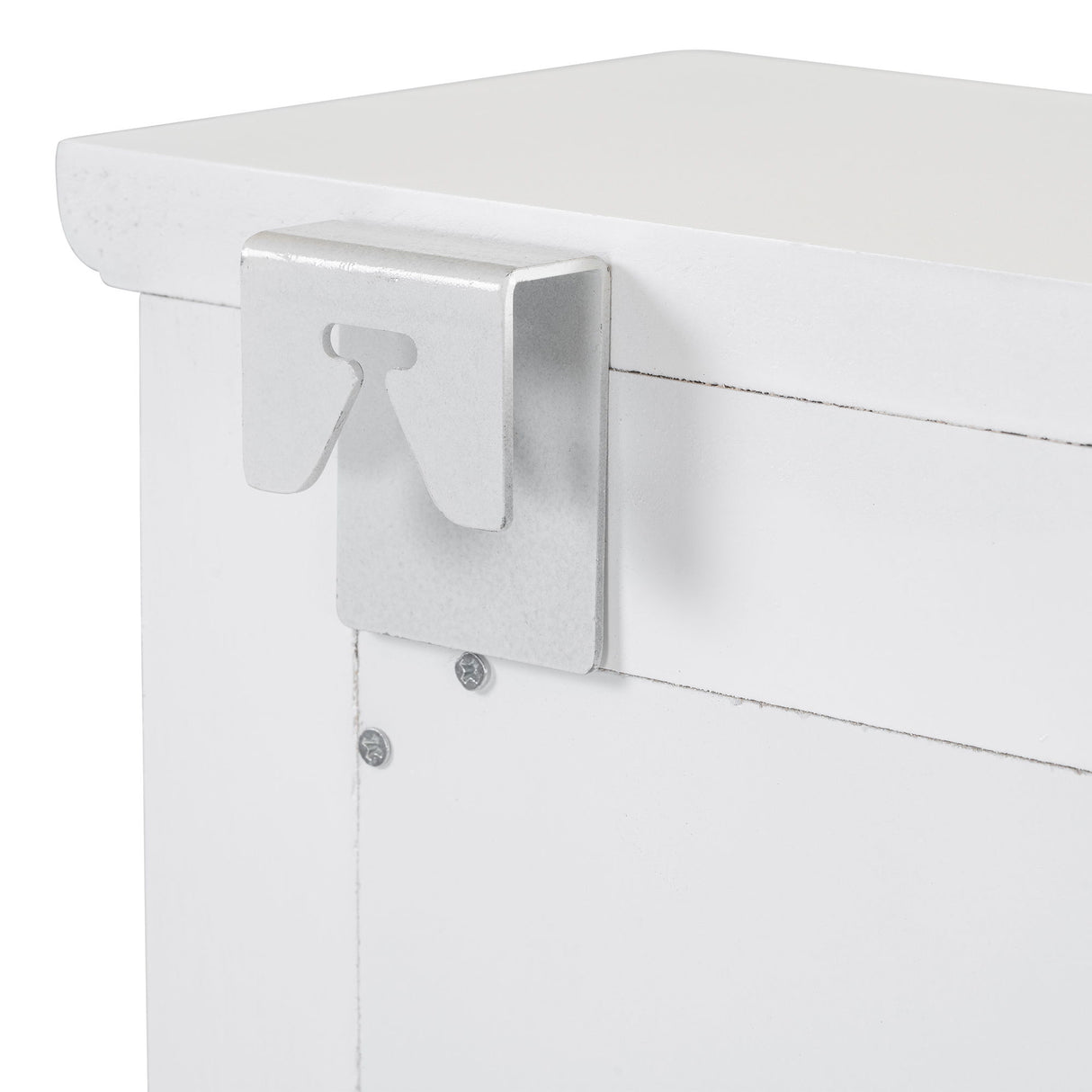 Floating Makeup Vanity With Big Mirror, Wall Mounted Storage Vanity With Drawers, Pockets & Hooks, Space Saving Decorative Home Organizer - White