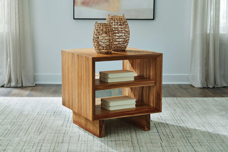 Dressonni - Square End Table - Brown - Best Buy Furniture