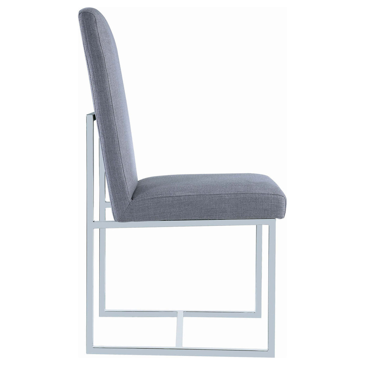 Upholstered Dining Chair Set With Base (Set of 2) - Gray