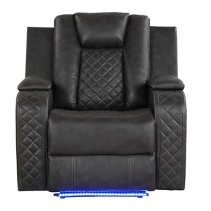 Benz - LED & Power Recliner Chair With Adjustable Headrest