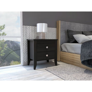 Breeze-Four-Legged-Modern-Bedroom-Nightstand,-with-Two-Drawers-Nightstands