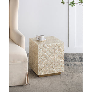 14x14x18" Square Capiz Stool