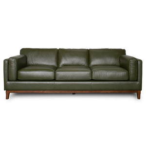 Raleigh Sustainable Wood 3-Seater Top Grain Genuine Leather Sofa