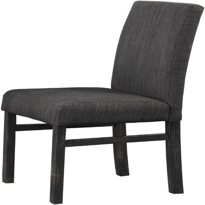 Transitional Upholstered Dining Chair Set with Engineered Wood Frame - Dark Gray or Beige