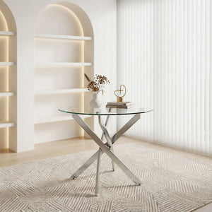 Round Dining, Kitchen Table For Dining Room - Chrome