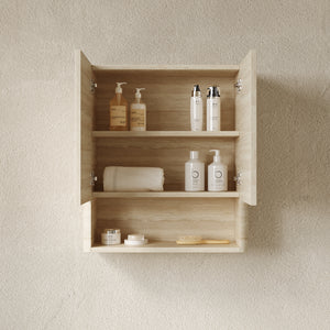 ZUNO 26" Wall-Mounted Bathroom Cabinet with Doors and Shelf