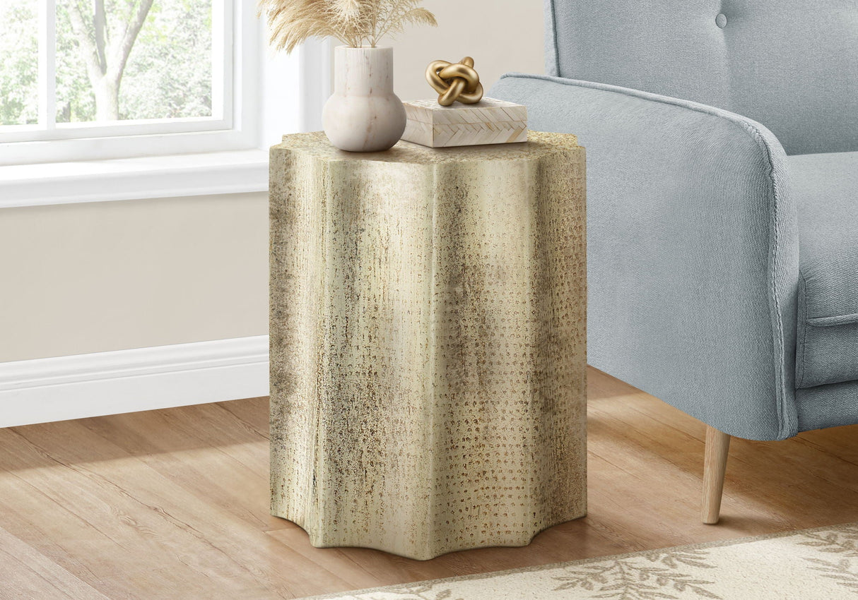 Drum Accent Side Table, Stylish Scalloped Design - Best Buy Furniture