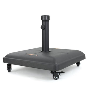 Wheelie - Stylish Square Umbrella Base With Stainless Steel Pole Handle