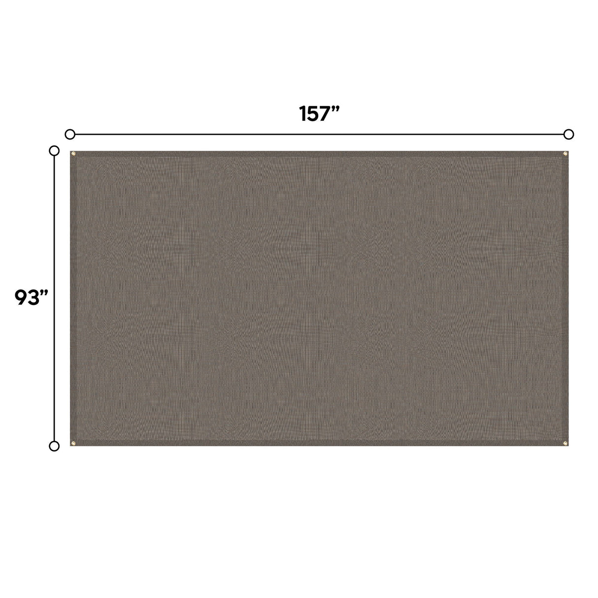 13' X 7.7' Outdoor Pergola Sun Shade Cover Cloth Patio Canopy Hdpe Permeable With Grommets - Brown