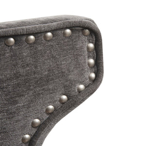 360 Degree Swivel Counter Stool With Silver Detailing