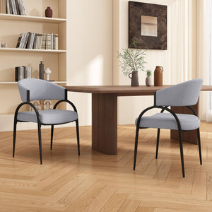 Contemporary Upholstered Dining Chairs With Metal Legs (Set of 2) - Best Buy Furniture