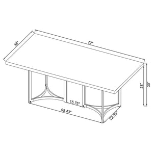 Savona - Rectangular Dining Table - Gray