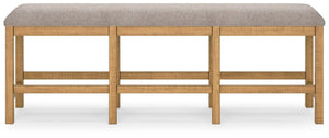Havonplane - XL Counter Height Upholstered Dining Bench - Brown - Best Buy Furniture