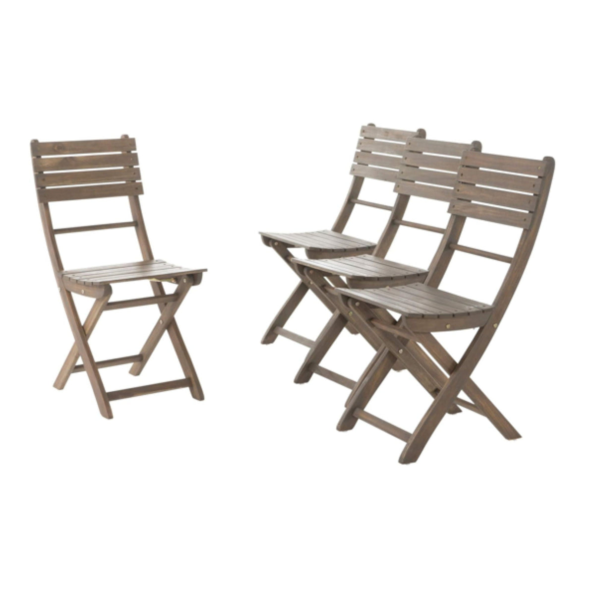 Positano - 4 Piece Foldable Chair - Gray - Best Buy Furniture