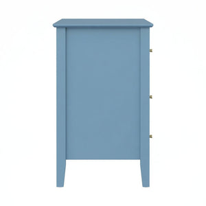 Fluted 3 Drawer Nightstand With Soft Close Slides