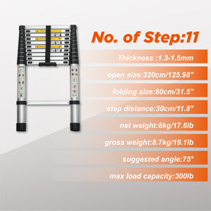 Telescoping Ladder 10.5FT