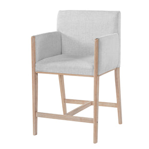 24'' Seat Height Upholstered Counter Stools with Arms - Set of 2