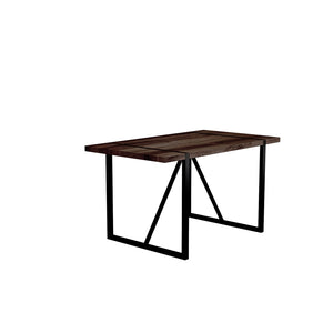Modern Dining Table With Metal Legs For 4 - 6 Person